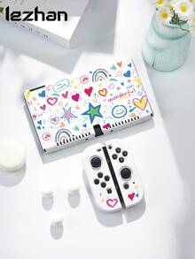 1pc Cute Rainbow Star Print Protective Case, Compatible With New Switch 2 (2025), Switch NS/Switch OLED/Lite, Compatible With Switch 2 Game Console Accessories, Full Set, Storage Bag, Switch Protective Case, Romantic Gift Compatible With Switch Players - Multicolor - View 14
