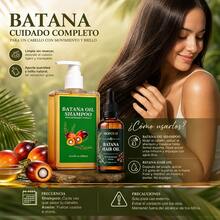 Batana Oil Shampoo,Champú Batana con Extracto de Romero para nutrir el cabello, champú para dar volumen y proteger el cabelludo-300ml/3pcs - Champú + aceite capilar - Ver 4