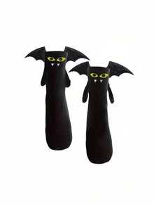 1/2/3 Pairs 3D Magnetic Hand-Holding Bat Ghost Mid-Calf Socks, Fun Halloween Costume Role Play Outfit Accessory Prop, Unisex - Black and White - View 8