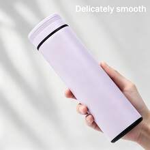 Double Layer Stainless Steel Vacuum Insulated Cup With Intelligent Temperature Display And Temperature Sensor Water Bottle Back To School - Purple - View 6