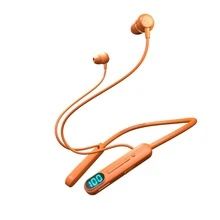 Orange Neckband Wireless Earbuds  High-Performance Neckband Earphones, 3D Panoramic Audio, AI Dual Connection, 48H Battery Life, Low-Latency Gaming, IPX4 Water/Sweat Resistant, Lightweight Neckband, Suitable For Travel Gym & Gaming - 橘色 - 查看 13