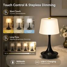 Smart Motion Sensor Desk Lamp, USB Rechargeable, 3 Color Temperature Modes, Touch Control Button, Stepless Dimming, Practical Table Lamp, Eye-Protection Soft Light, Decorative Space, Suitable For Bedroom, Study, Living Room, Dining Room, Outdoor, Holiday Gift - Desk Lamp - View 2