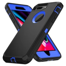 Durable Shockproof Protective Case For Phones - Black/Blue, Heavy-Duty Dual-LayercShock-Absorbing Protective Shell, With Port Dust-Proof And Scratch-Resistant, Compatible With IPhone Series, Unisex, Everyday Use - Black Blue - View 96