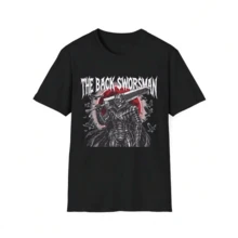 Black Swordsman Dark Fantasy Shirt, 90s Anime Bootleg Graphic Tee Men Clothes - 黑色 - 查看 8