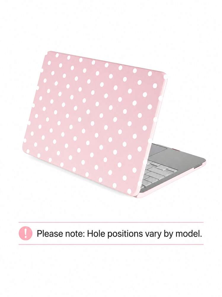 Pink White Polka Dot Hard Laptop Case Compatible With MacBook Air Pro, Cute Polka Dots Pattern PC Hard Shell Protective Cover, Shockproof Anti-Scratch Notebook Computer Case For 13 14 15 16 Inch - View 13