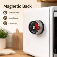 1pc Mechanical Timer, 60-Minute Countdown Timer With Magnetic Back Cover, No Battery Required, Suitable For Study, Home Office And Other Occasions. - Multiple Styles - View 7