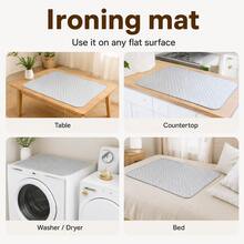 Ironing Pad - Foldable And Easy To Store. Suitable For Living Room, Bedroom, Laundry Room, Travel, Student Dorm. Desktop Ironing Pad, Perfect Holiday Party Gift For Family And Friends (1pc Ironing Pad Only) - A - View 12