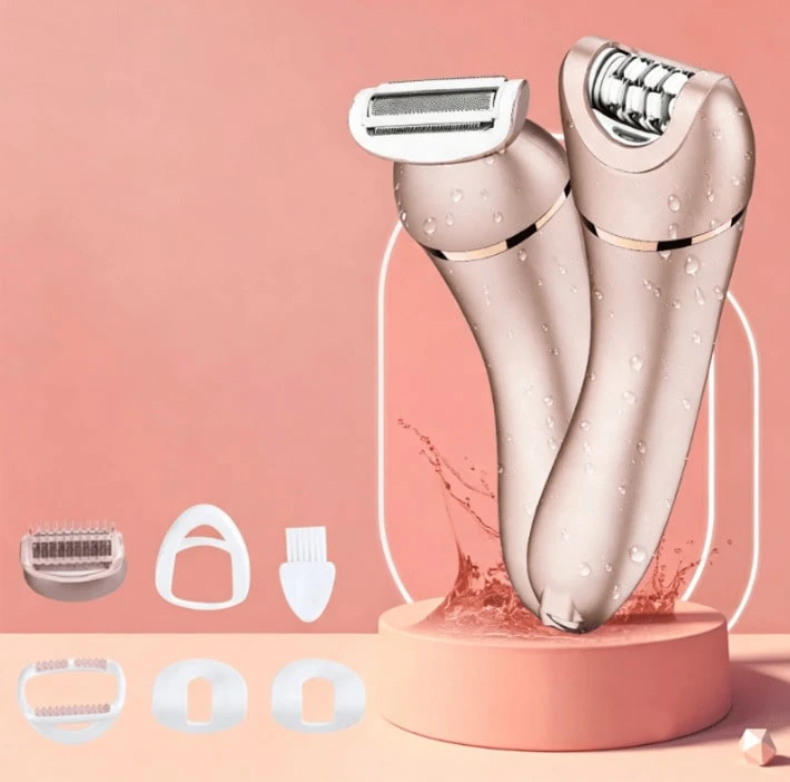 1pc USB Rechargeable Washable Hair Removal Device For Women, Multifunctional 2-In-1 Epilator And Shaver - View 1