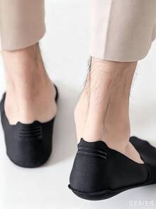 1/3/6 Pairs Men's Solid Color Low-Cut Soft Nylon Invisible Socks With Non-Slip Silicone Heel, Suitable For Sports Or Daily Wear - Multicolor - View 2