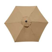 Khaki Roman Umbrella, Beach Umbrella, Sun Umbrella Replacement Fabric 1pc (Frame Not Included). Please Refer To Image Size Before Purchasing. - Khaki - View 5