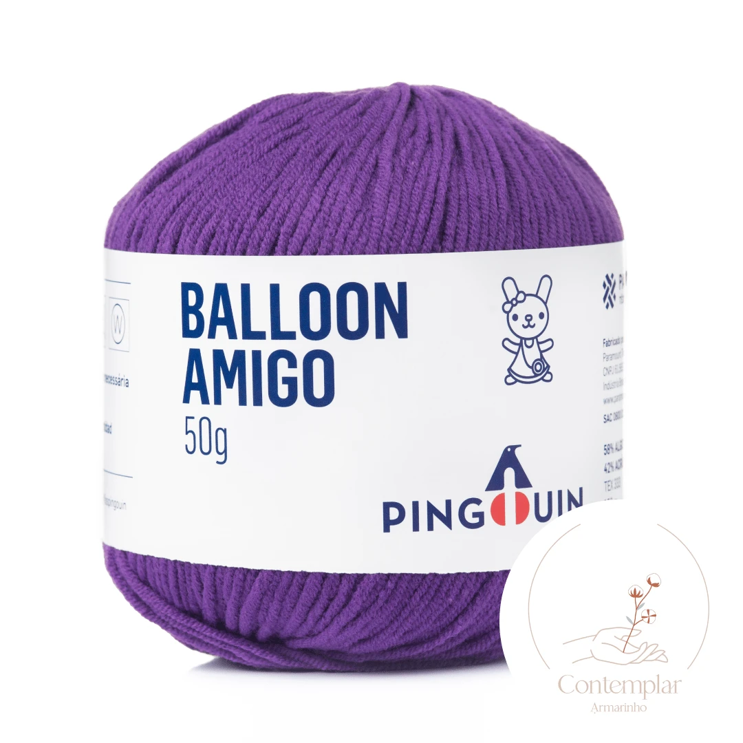 Fio/linha Balloon Amigo - Pingouin - 411 - Violeta - Visão 1
