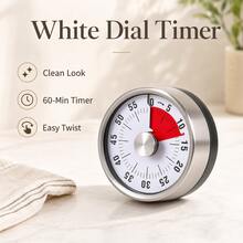 1pc Mechanical Timer, 60-Minute Countdown Timer With Magnetic Back Cover, No Battery Required, Suitable For Study, Home Office And Other Occasions. - Multiple Styles - View 3
