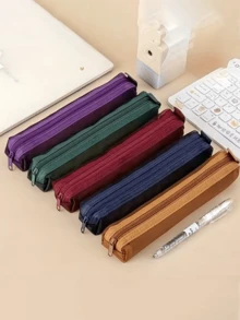 Mini Mesh Pencil Case Storage Bag, Portable Multi-Functional Square Stationery Bag For Exams, Can Store Ruler, Pencil, Eyebrow Pencil, Student Exam Bag, Small Stationery Bag, Travel Essential Makeup Bag, Room Decor, Back To School Season - Multicolor - View 6