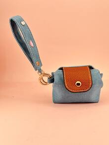HAILIAN Women Mini Coin Purse, Wristlet Bag Charm, Multi-Color Pouch, Handbag Accessory, Daily Wallet, Gift For Friends, Mini Card & Coin Storage Bag - Baby Blue - View 8