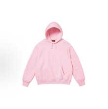 Supreme Satin Applique Hoodie FW24 | Premium Heavyweight Crossgrain Fleece Hoodie, Streetwear Layering Set For Men & Women - 粉色連帽衫 - 查看 2