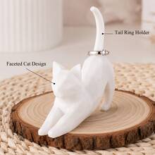 1pc Cat-Shaped Ring Holder, Suitable For Wedding Rings, Birthday Gifts And Office Decoration. Ideal Choice For Jewelry Display And Storage. Minimalist Style Ring Holder | Decorative Accessory. Perfect Gift Choice For Valentine's Day And Mother's Day - Multicolor - View 7