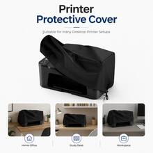 Printer Cover-5 Sizes Available, 2 Colours Available(Black/Grey), Heavyweight 300D Oxford Fabric, The Bottom Features A Drawstring Design, Applicable To Printer, Printers For Home Use, Hp Printer(Only The Protective Cover) - A - View 10