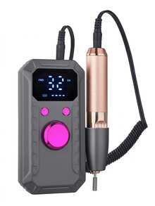 LEVIATECH 1 buah Mesin Bor Kuku Elektrik Isi Ulang Profesional, E-File Portabel 1800mAh dengan Layar LCD, 11 Mata Bor, Kecepatan yang Dapat Diatur & Rotasi Maju/Mundur untuk Penghapusan Kuku Akrilik Gel, Manikur, Pedikur, Penggunaan di Rumah & Salon - MultiWarna - View 12