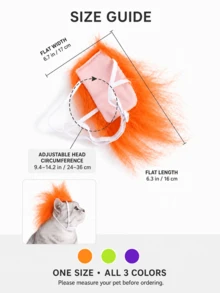 Fun Halloween Pet Wig, Adjustable Spiky Style Headpiece, Suitable For Cats And Dogs, Colorful Punk Hairstyle Cosplay Accessory, Perfect For Parties, Photos And Dress-Up - Multicolor - View 3