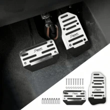 1 Set Penutup Pedal Otomatis Paduan Merah dengan Karet Anti Selip, Tahan Aus, Meningkatkan Keselamatan Berkendara, Cocok untuk Sebagian Besar Mobil Otomatis, SUV, dan ATV - A - View 12