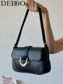 Écloséra New Solid Color PU Material Luxurious Clutch Bag, This Is A Solid Color Bright Color Evening Clutch Bag - Black - View 2