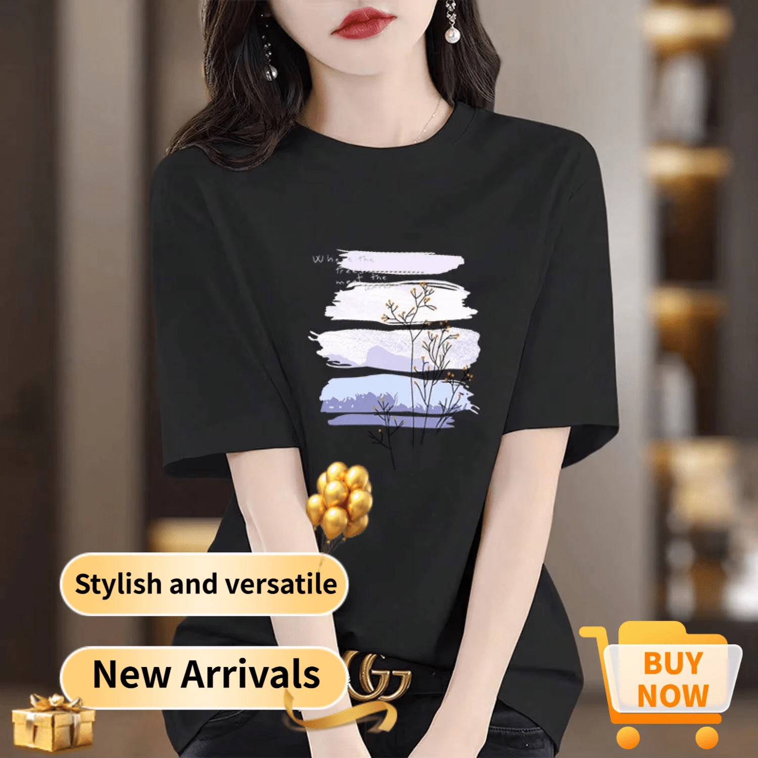 Women Outdoor Tees & Tanks - 黑色 - 查看 1
