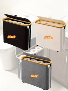 Toilet Paper Storage Basket - Ultimate Bathroom Storage Basket. Storage Basket, Toilet Paper Storage Basket, Bathroom Accessories Storage Rack - Toilet Paper Holder, Enclosed Toilet Paper Storage Container - Multicolor - View 7