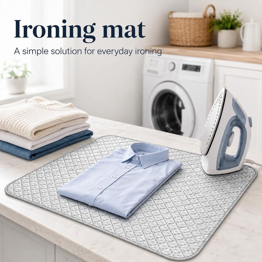 Ironing Pad - Foldable And Easy To Store. Suitable For Living Room, Bedroom, Laundry Room, Travel, Student Dorm. Desktop Ironing Pad, Perfect Holiday Party Gift For Family And Friends (1pc Ironing Pad Only)