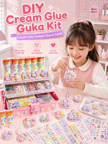 747件奶油膠 Gukka DIY貼紙套裝，可愛裝飾卡與剪貼簿用品，適合兒童、小學女生，手工藝禮物 - 彩色 - 查看 1