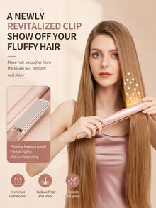 SKYWORTH Pelurus & Pengeriting Rambut Mini Nirkabel, Baterai Isi Ulang 2600mAh USB-C, Alat Pelurus Rambut Portabel, Alat Penata Rambut Nirkabel 2-in-1 untuk Poni, Rambut Lurus dan Keriting, Cocok untuk Perjalanan - MultiWarna - View 8