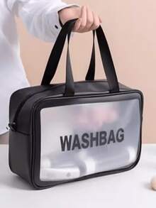 Sac de maquillage de voyage en PVC, sac de toilette multifonctionnel, sac de rangement pour bagages, sac de rangement pour pinceaux de maquillage, sac organisateur de cosmétiques, sac de maquillage à séparation sec et humide, essentiels de voyage pour les vacances d'été, boîte de rangement pour parfums, sac de données, sac de bagages, sac à main, sac pour sous-vêtements - A - Voir 6