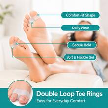2pcs/6pcs/10pcs Soft Silicone Toe Separators, Yoga Daily Relaxation Toe Spacers, Soft And Durable, Washable And Reusable - Multicolor - View 4