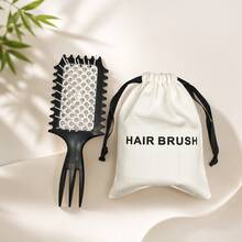 MASTERLEE 2pcs, Three-Pronged Pointed Tail Mesh Styling Comb, Heat-Resistant Hollow Blowout Comb, Volumizing Curly Hair Comb, Sectioning Hair Comb, Volumizing Hair Styling Comb, With Comb Storage Bag - Multicolor - View 3