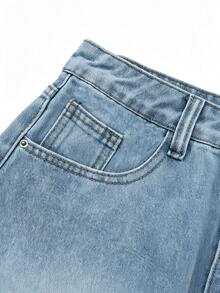 Women Denim Skirts - Blue - View 5