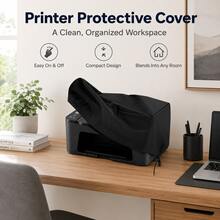 Printer Cover-5 Sizes Available, 2 Colours Available(Black/Grey), Heavyweight 300D Oxford Fabric, The Bottom Features A Drawstring Design, Applicable To Printer, Printers For Home Use, Hp Printer(Only The Protective Cover) - A - View 7