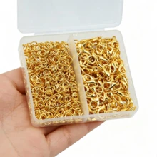 150pcs/Box Silver Color Lobster Clasps And Open Rings Bracelets Necklaces Connector DIY Jewelry Making Accessories Supplies Kit - DIY Accessories - View 1