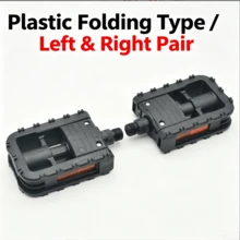 1 Pair Folding Bicycle Pedals, Nylon Anti-Slip Foot Pedals, Suitable For Mountain Bike/Folding Bike, Universal Quick Release Lightweight - Black - View 11