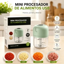 Electric Garlic Beater & Garlic Stamper - Mint Green - View 2