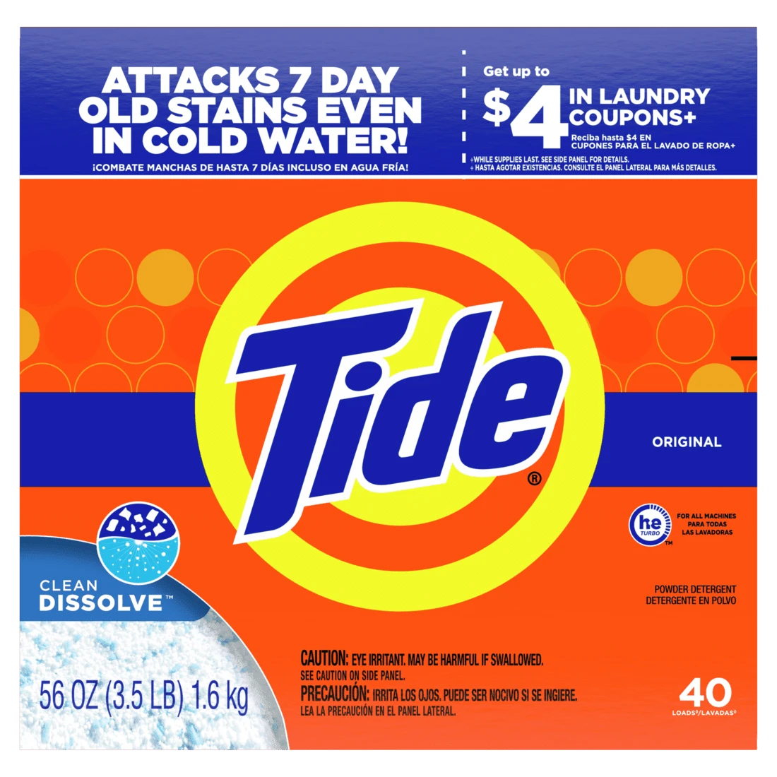 Tide Powder Laundry Detergent, Original Scent, 56 Oz, 40 Loads - 56 Oz(Pack Of 1) - View 1