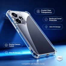 1 قطعة: بطانية هاتف شفاف مناسب ل- 11 Pro 5G و 14 Pro و C75 4G و Note 60 و Nothing Phone 2 و Nothing Phone 2A و Nothing Phone 3A. هذا الغطاء الشفاف مقاوم للصدمات وبسيط وعصري ويأتي بلون موحد. يعمل كحامي للهاتف - شفاف - مشاهدة 1