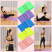 Multi-Level Flat Latex Resistance Bands, Fitness Stretching Bands, Yoga Pilates Home Workout Shaping Training Equipment - Multicolor - View 3