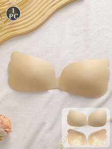 1pc Seamless Invisible Push-Up Bra - Strapless Backless Bra, Breathable Invisible, Suitable For Dresses, Wedding Dresses And Summer Wear - Multicolor - View 15