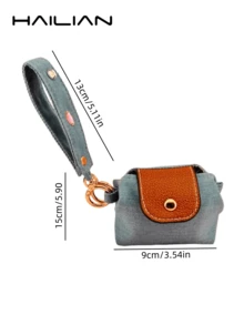 HAILIAN Women Mini Coin Purse, Wristlet Bag Charm, Multi-Color Pouch, Handbag Accessory, Daily Wallet, Gift For Friends, Mini Card & Coin Storage Bag - Baby Blue - View 11