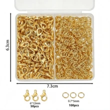 150pcs/Box Silver Color Lobster Clasps And Open Rings Bracelets Necklaces Connector DIY Jewelry Making Accessories Supplies Kit - DIY Accessories - View 6