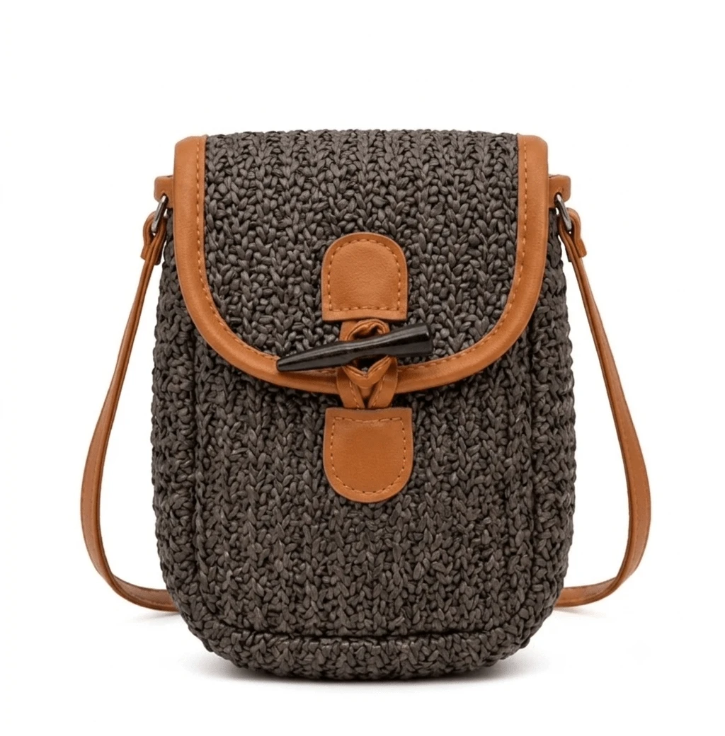 Bolsa Feminina Transversal Pequena Shouderbag Celular Forro - Marrom - Visão 1