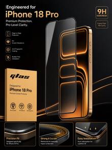 2入裝防窺鋼化玻璃螢幕保護貼,相容 Apple 18 Pro Max/18 Pro/18/17 Pro Max/17 Pro/16 Pro/15 Pro/14/13/12/11/Xr/X/Plus/Mini 全系列,全螢幕覆蓋,9H 硬度,防窺、防指紋、防裂、無氣泡、觸控靈敏、易安裝 - 黑色 - 查看 9
