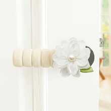 Fabric Floral Door Handle Cover, Luxury Faux Pearl Door Handle Sleeve - Multicolor - View 8
