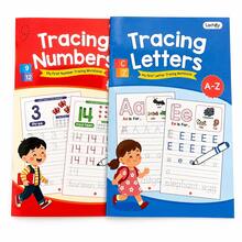 Lachilly Cuaderno de práctica de escritura para niños: trazado de letras y números, con líneas, actividades de aprendizaje, desarrollo de habilidades de escritura temprana, esencial para el aula - Juego completo de 2 libros - Ver 10