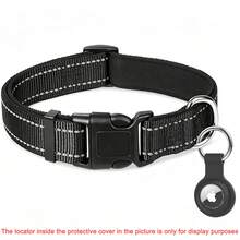 Cat & Dog Reflective Collar, S/M/L, With Detachable Locator Silicone Protective Sleeve, Reflective Nylon Dog Collar - Pet Training Collar - Padded, Soft & Comfortable, Suitable For Large, Medium & Small Dogs - Durable - Multicolor - View 9