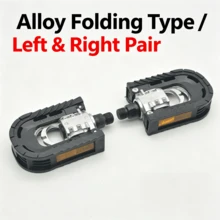 1 Pair Folding Bicycle Pedals, Nylon Anti-Slip Foot Pedals, Suitable For Mountain Bike/Folding Bike, Universal Quick Release Lightweight - Black - View 10